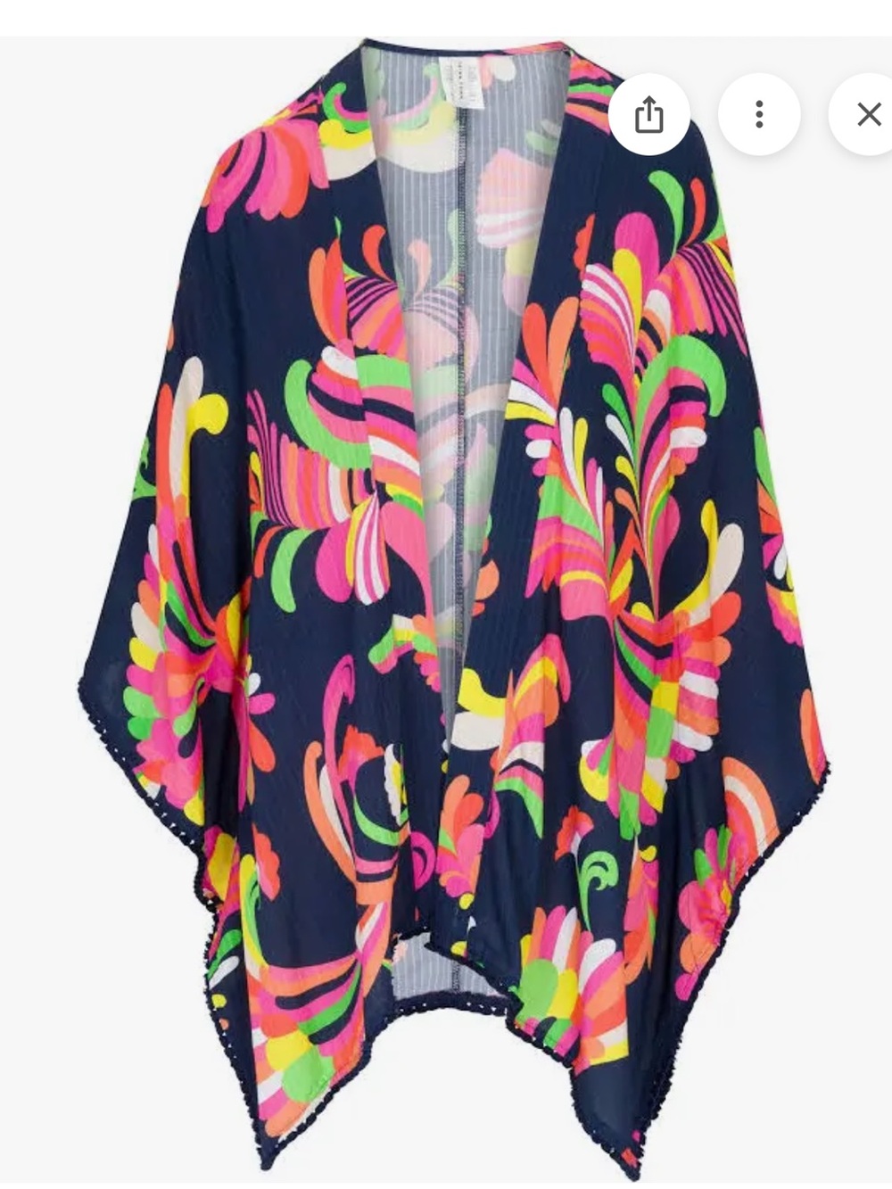 NWT Trina Turk Palms Paradise Poolside Swirl Kimono Swim Cover-up - Picture 2 of 6